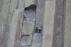 Close up of climbers
